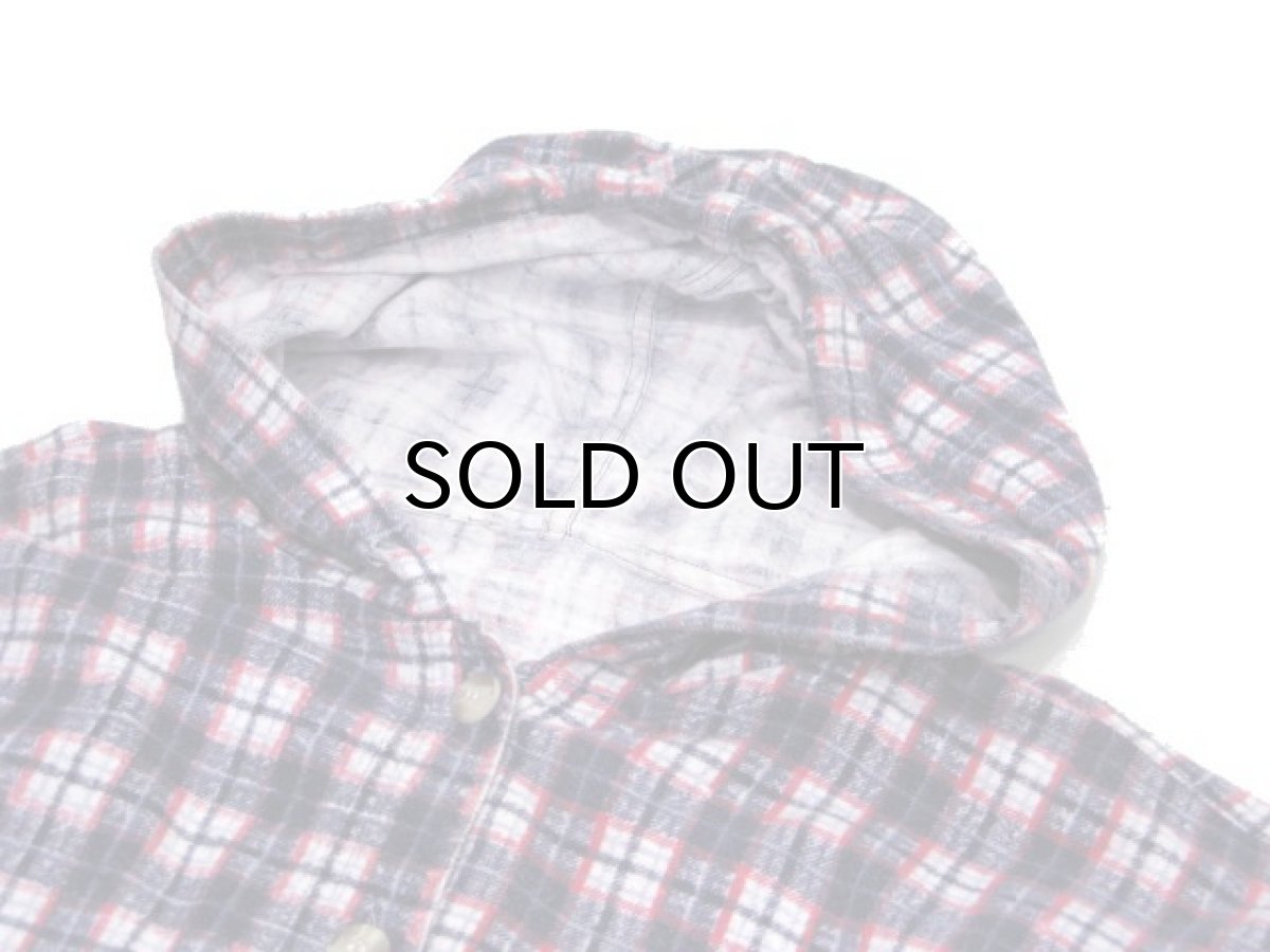 画像5: 1980's Hooded Flannel Check Shirts　PURPLE　size L - XL (表記 なし) (5)