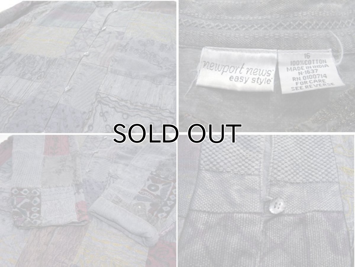 画像4: 1980's~ "newport news" Stand Collar Design Jacket Crazy Pattern size L (表記 16) (4)