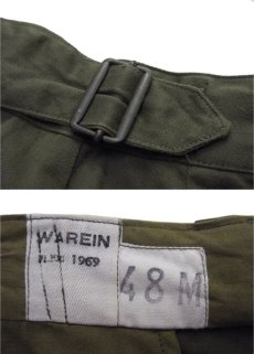 画像5: 1960's French Military Cotton Satin Ridding Pants　OLIVE　size 29 inch ~ 33 inch (表記 48M) (5)