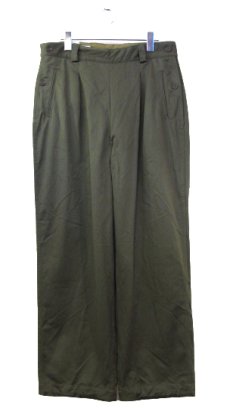 画像1: 1960's French Military Cotton Satin Ridding Pants　OLIVE　size 29 inch ~ 33 inch (表記 48M) (1)