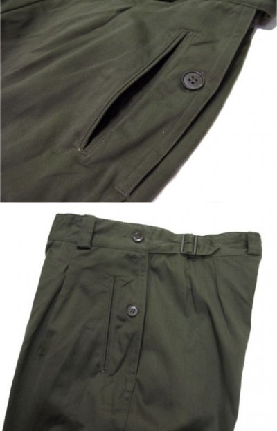 画像2: 1960's French Military Cotton Satin Ridding Pants　OLIVE　size 29 inch ~ 33 inch (表記 48M)