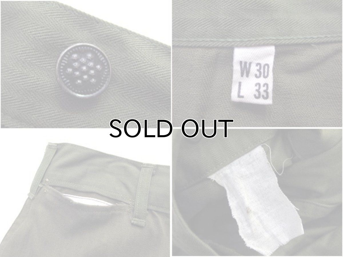 画像4: 1940's U.SARMY M-43 Herringbone Twill Trousers Dead Stock one- washed　size w 30 inch (表記 w30 / L33) (4)