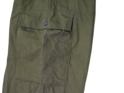 画像1: 1940's U.SARMY M-43 Herringbone Twill Trousers Dead Stock one- washed　size w 30 inch (表記 w30 / L33)