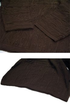 画像5: "COOGI" Pullover Cable Sweater　BROWN　size XL (表記 なし)　 (5)