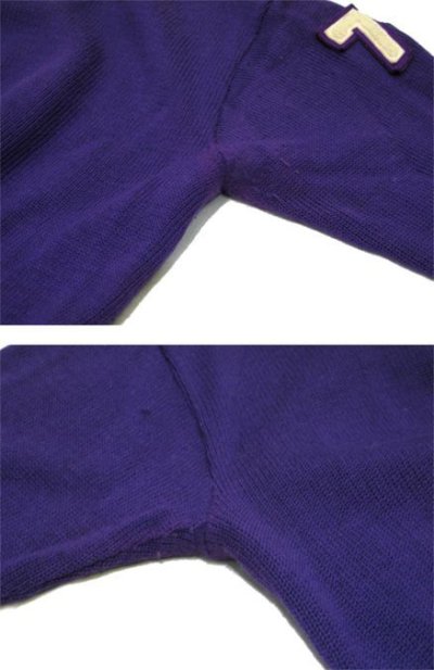 画像2: 1950's~ Lettered Cardigan "O"　PURPLE　size M - L (表記 なし)