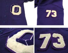 画像3: 1950's~ Lettered Cardigan "O"　PURPLE　size M - L (表記 なし) (3)