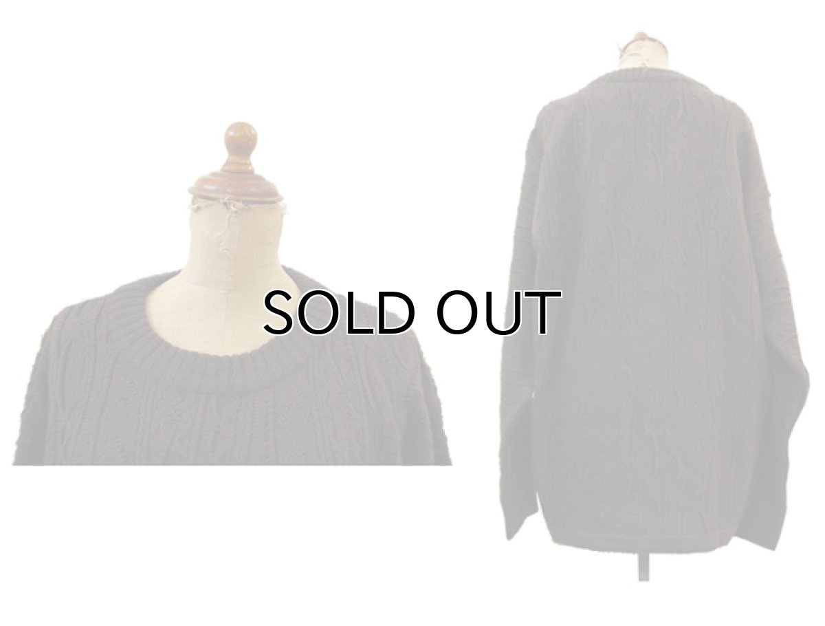 画像3: "COOGI" Pullover Cable Sweater BROWN size XL (表記 なし)  (3)