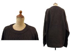 画像3: "COOGI" Pullover Cable Sweater　BROWN　size XL (表記 なし)　 (3)