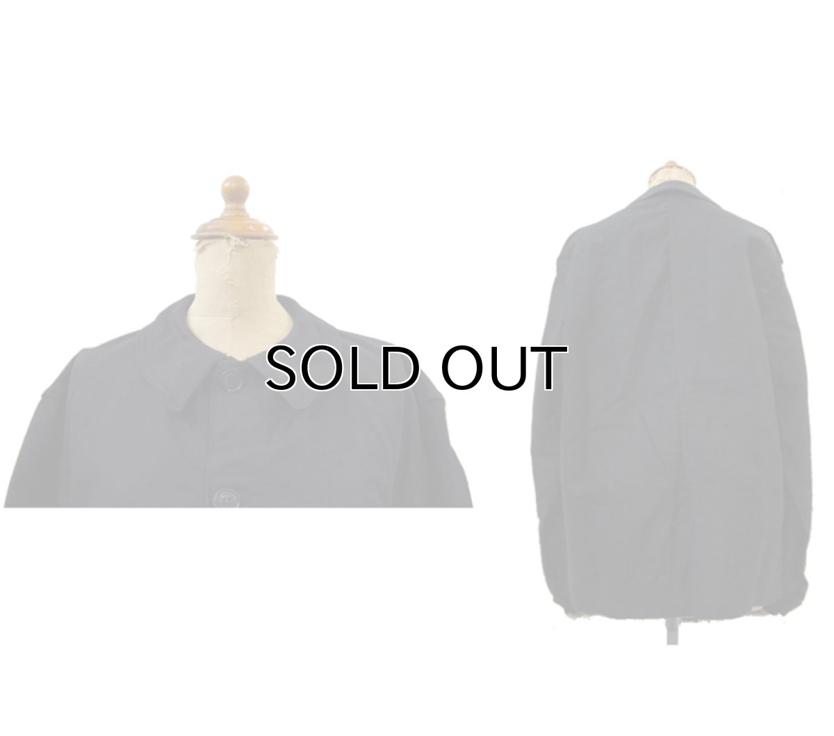 画像2: 1950's French "BEAU-FORT" Cotton Moleskin Jacket　BLACK　size M (表記 46) (2)