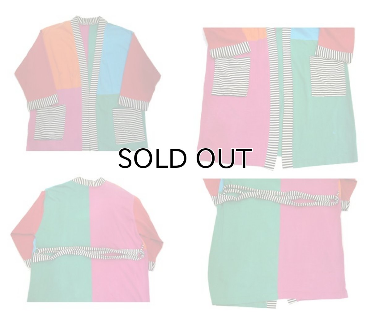 画像3: 1950's~ Multi Color Cotton Gown　Crazy Pattern　size Free (表記 不明) (3)