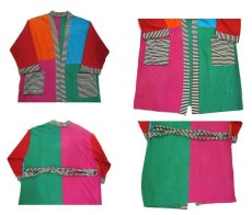 画像3: 1950's~ Multi Color Cotton Gown　Crazy Pattern　size Free (表記 不明) (3)