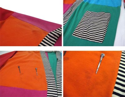 画像2: 1950's~ Multi Color Cotton Gown　Crazy Pattern　size Free (表記 不明)