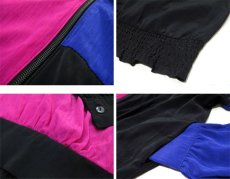 画像5: 1990's "S.G.Sport" Crazy Pattern Zip Up Jacket　Black / Pink / Purple　size M - L (表記 L) (5)