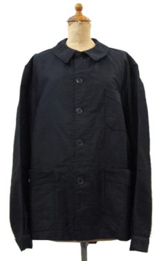 画像1: 1950's French "BEAU-FORT" Cotton Moleskin Jacket　BLACK　size M (表記 46) (1)