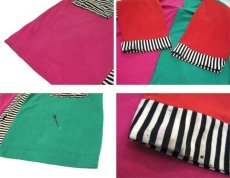画像4: 1950's~ Multi Color Cotton Gown　Crazy Pattern　size Free (表記 不明) (4)