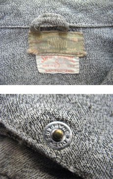画像3: 1950's "CANPRO" Snap Front Worker Coat　Grey Salt and Pepper　size L (表記 不明) (3)