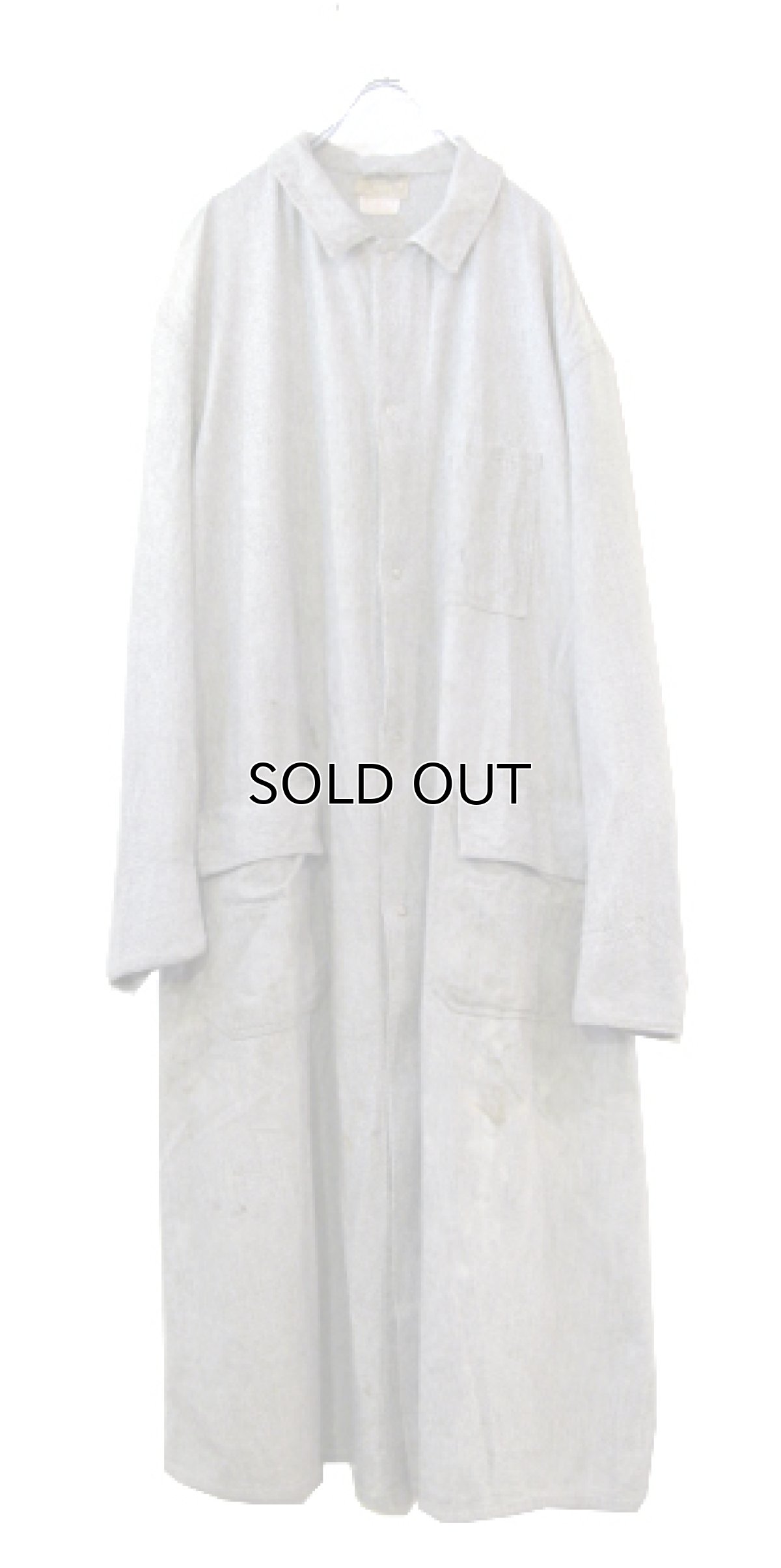 画像2: 1950's "CANPRO" Snap Front Worker Coat Grey Salt and Pepper size L (表記 不明) (2)