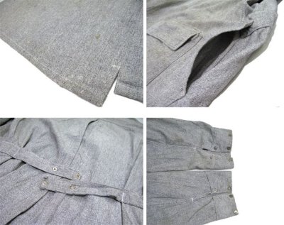 画像2: 1950's "CANPRO" Snap Front Worker Coat　Grey Salt and Pepper　size L (表記 不明)