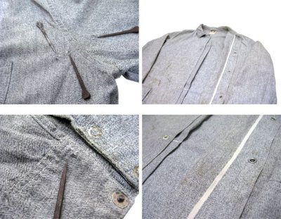 画像3: 1950's "CANPRO" Snap Front Worker Coat　Grey Salt and Pepper　size L (表記 不明)