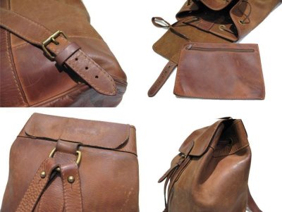 画像2: French "Charles et Charlus" Leather Back Pack　color : BROWN