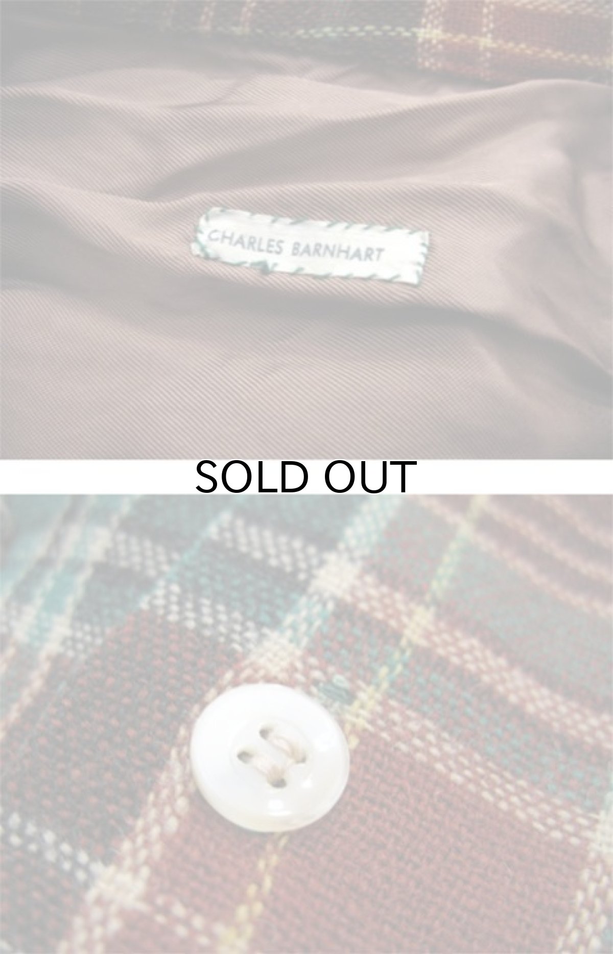 画像3: 1960's Open Collar L/S Wool Shirts　Green / Brown　size S - M (表記 なし) (3)