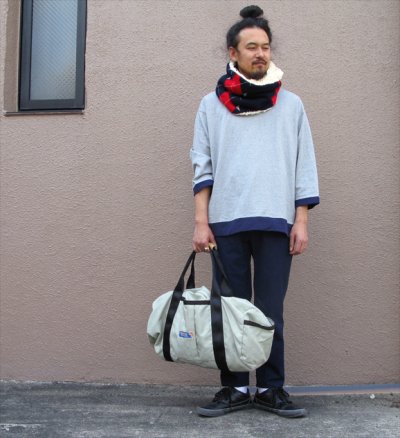 画像2: 1980-90's L.L.Bean Bote and Tote Bag "Karen"　Off White / Green