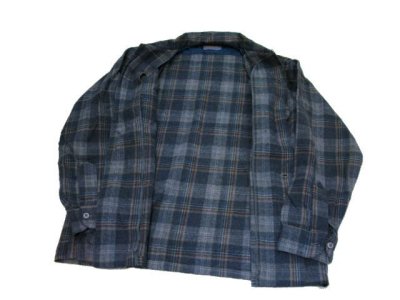 画像2: 1970's~ "Pendleton" Open Collar L/S Wool Shirts　GREY　size M - L (表記 L)
