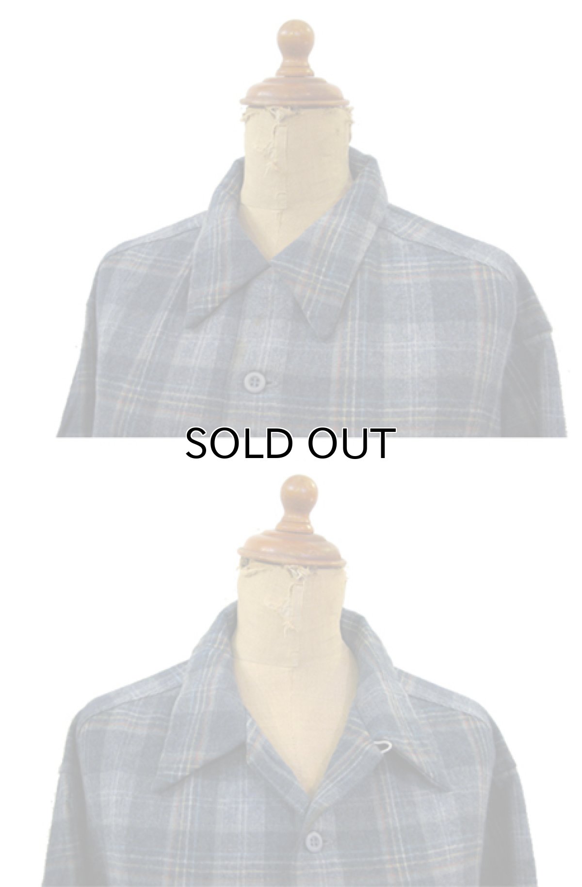 画像3: 1970's~ "Pendleton" Open Collar L/S Wool Shirts　GREY　size M - L (表記 L) (3)