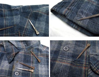 画像3: 1970's~ "Pendleton" Open Collar L/S Wool Shirts　GREY　size M - L (表記 L)
