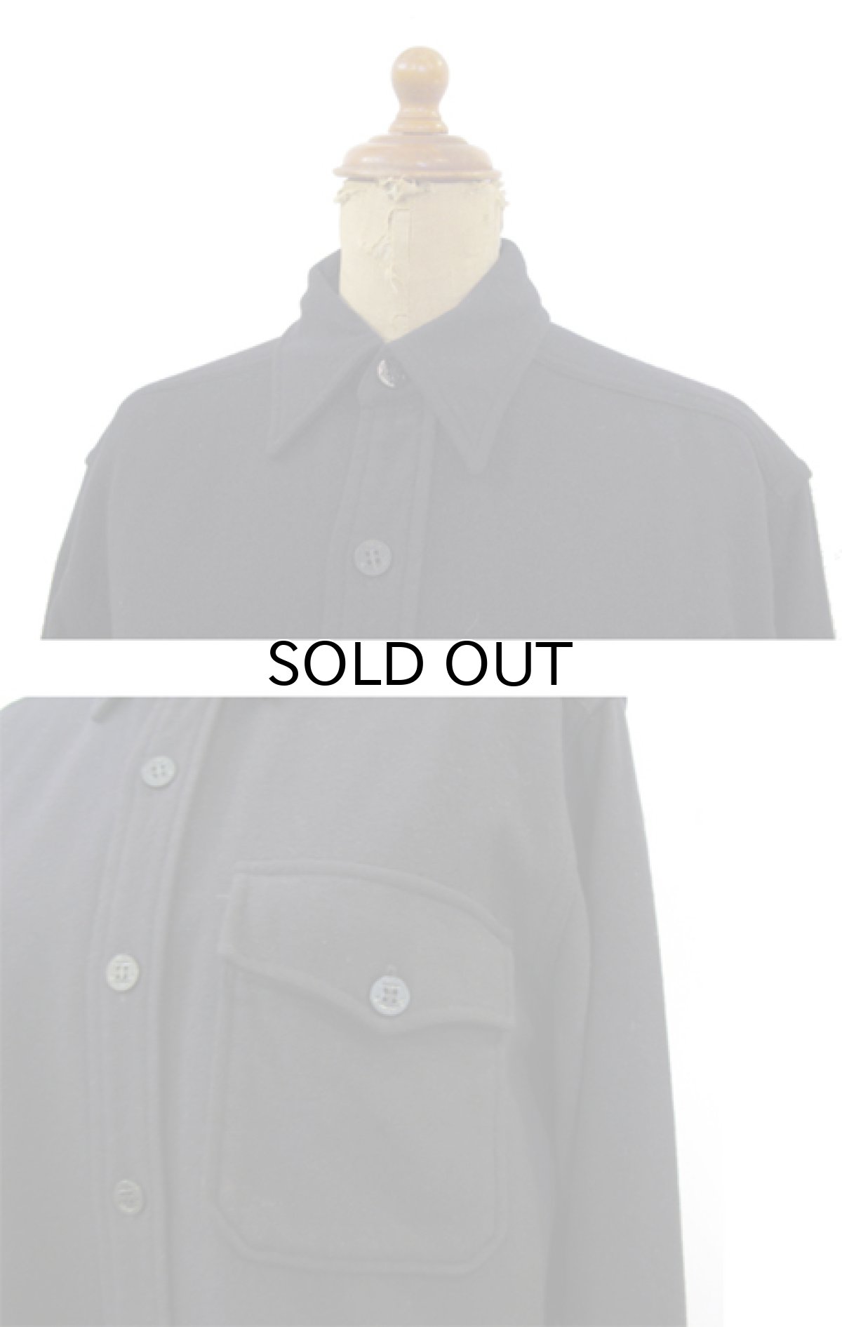 画像3: 1950's U.S.Navy 1Pocket C.P.O Wool Shirts NAVY size S - M (表記 不明) (3)