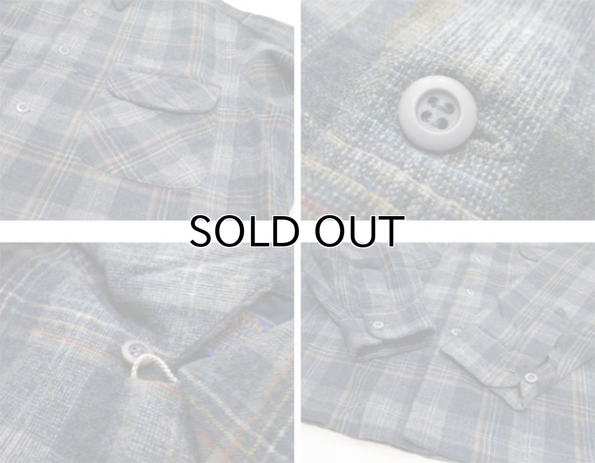 画像5: 1970's~ "Pendleton" Open Collar L/S Wool Shirts　GREY　size M - L (表記 L) (5)