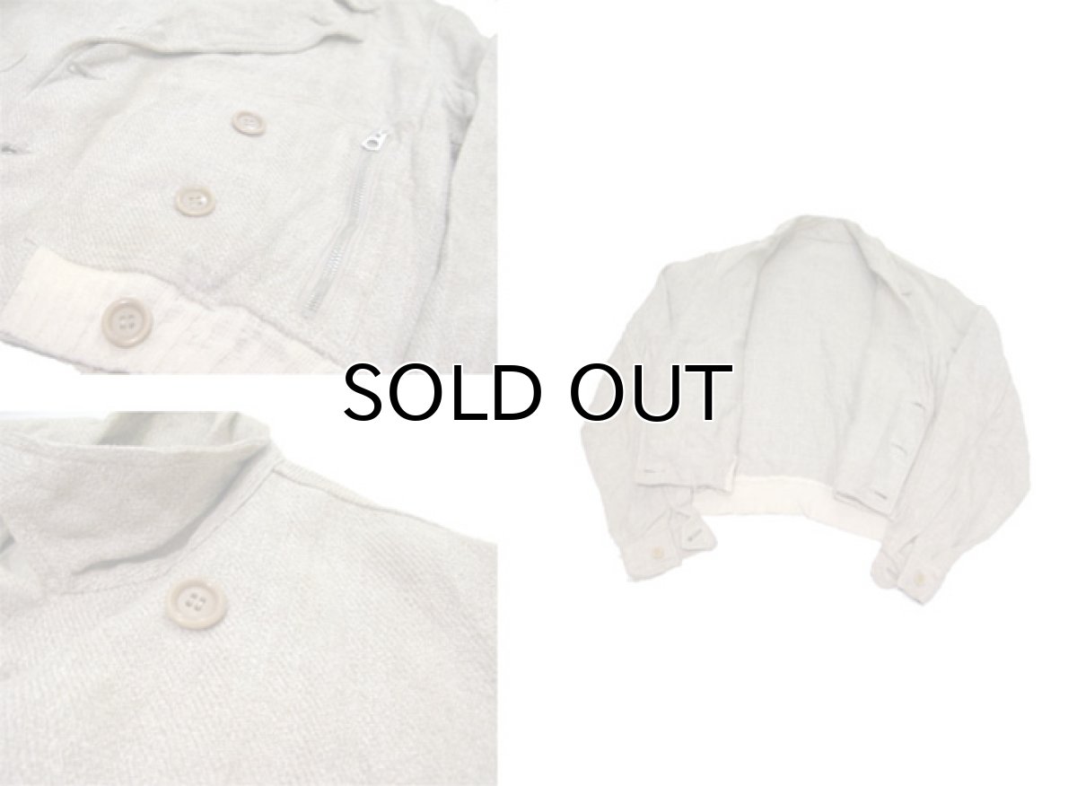 画像4: ~1950's French Double Breasted Short Jacket BEIGE size S (表記 不明) (4)