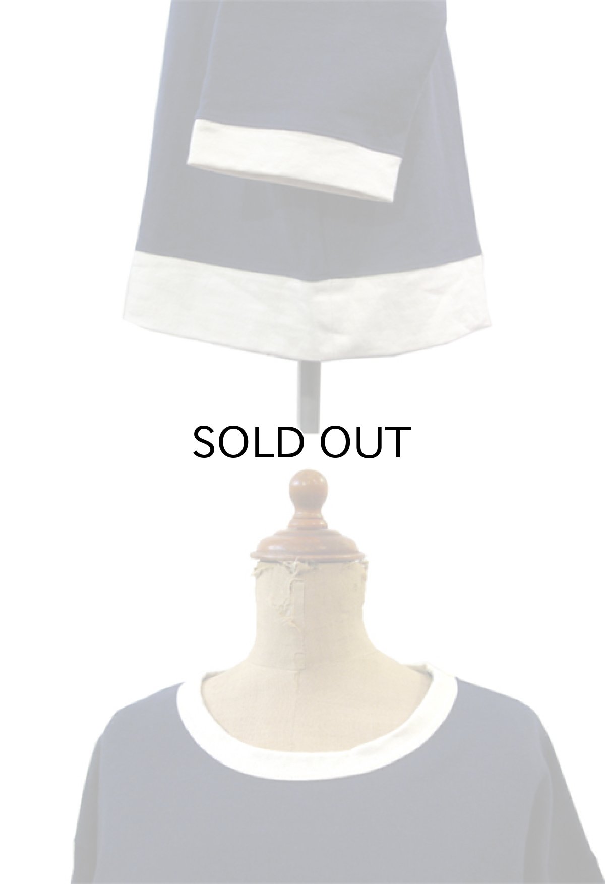 画像2: " Note and Pen the poem " ノートとペン "ポエムのTee"(袖九分目) NAVY / OFF (2)