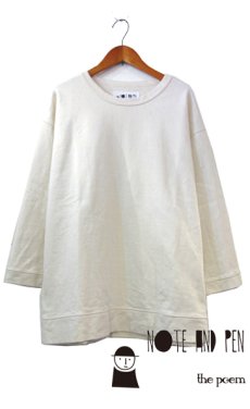 画像1: " Note and Pen the poem " ノートとペン　"ポエムのTee"(袖九分目)　OFF WHITE (1)