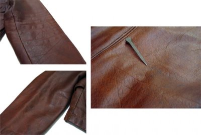 画像2: 1970's~ "Wellington" Single Leather Jacket　BROWN　size S (表記 38)