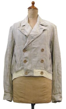 画像1: ~1950's French Double Breasted Short Jacket　BEIGE　size S (表記 不明) (1)