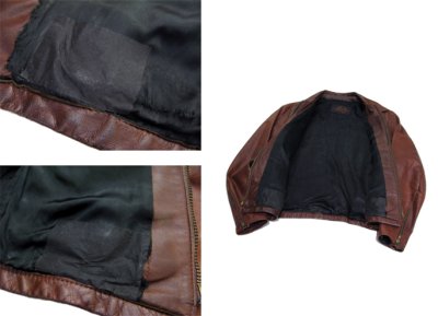 画像3: 1970's~ "Wellington" Single Leather Jacket　BROWN　size S (表記 38)