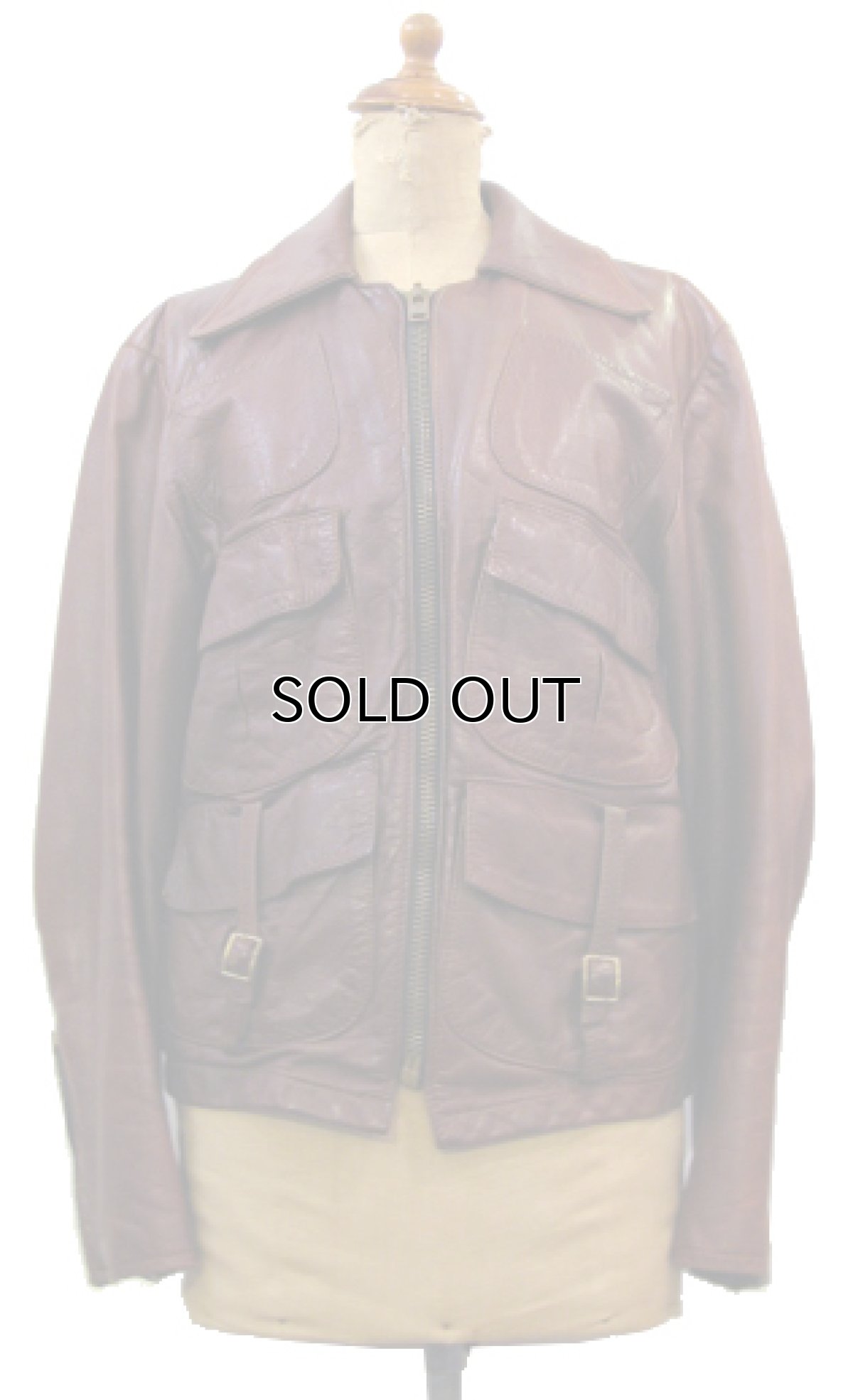 画像1: 1970's~ "Wellington" Single Leather Jacket　BROWN　size S (表記 38) (1)