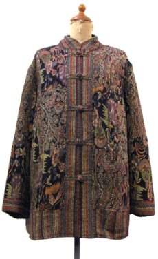 画像1: 1990's~ "White Stag" China Front Design Jacket　Crazy Pattern　size L (表記 L 12-14) (1)