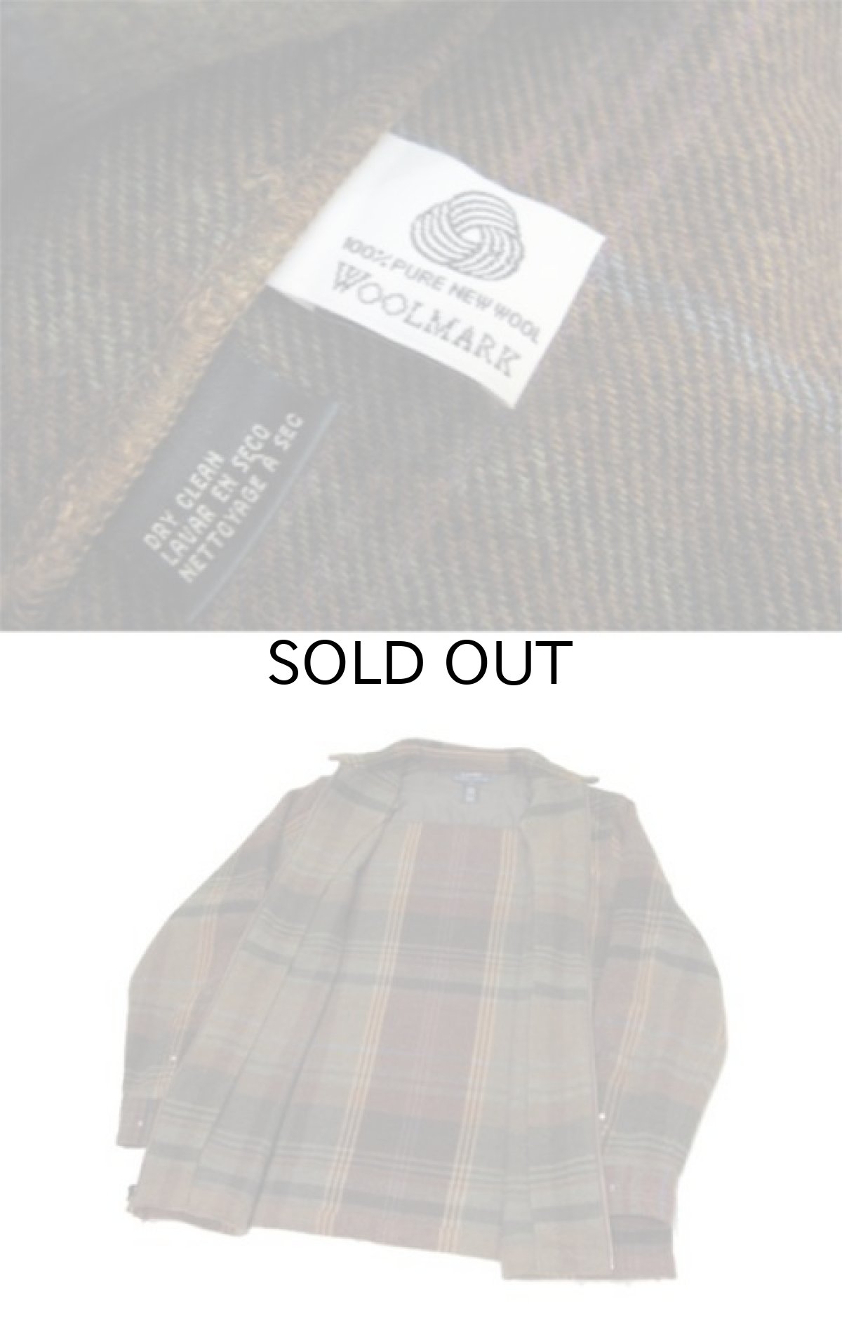 画像4: "LAUREN Ralph Lauren" Pure Wool Zip Up Jacket BROWN size L (表記 L) (4)