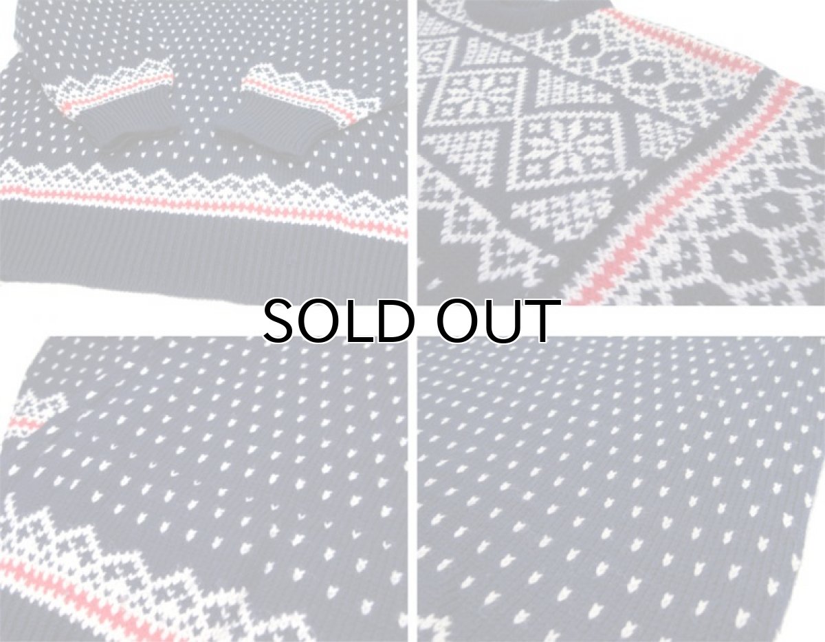 画像4: 1970's~ "DALE" Pullover Nordic Sweater　NAVY　size L (表記 L) (4)