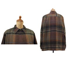 画像2: "LAUREN Ralph Lauren" Pure Wool Zip Up Jacket　BROWN　size L (表記 L) (2)