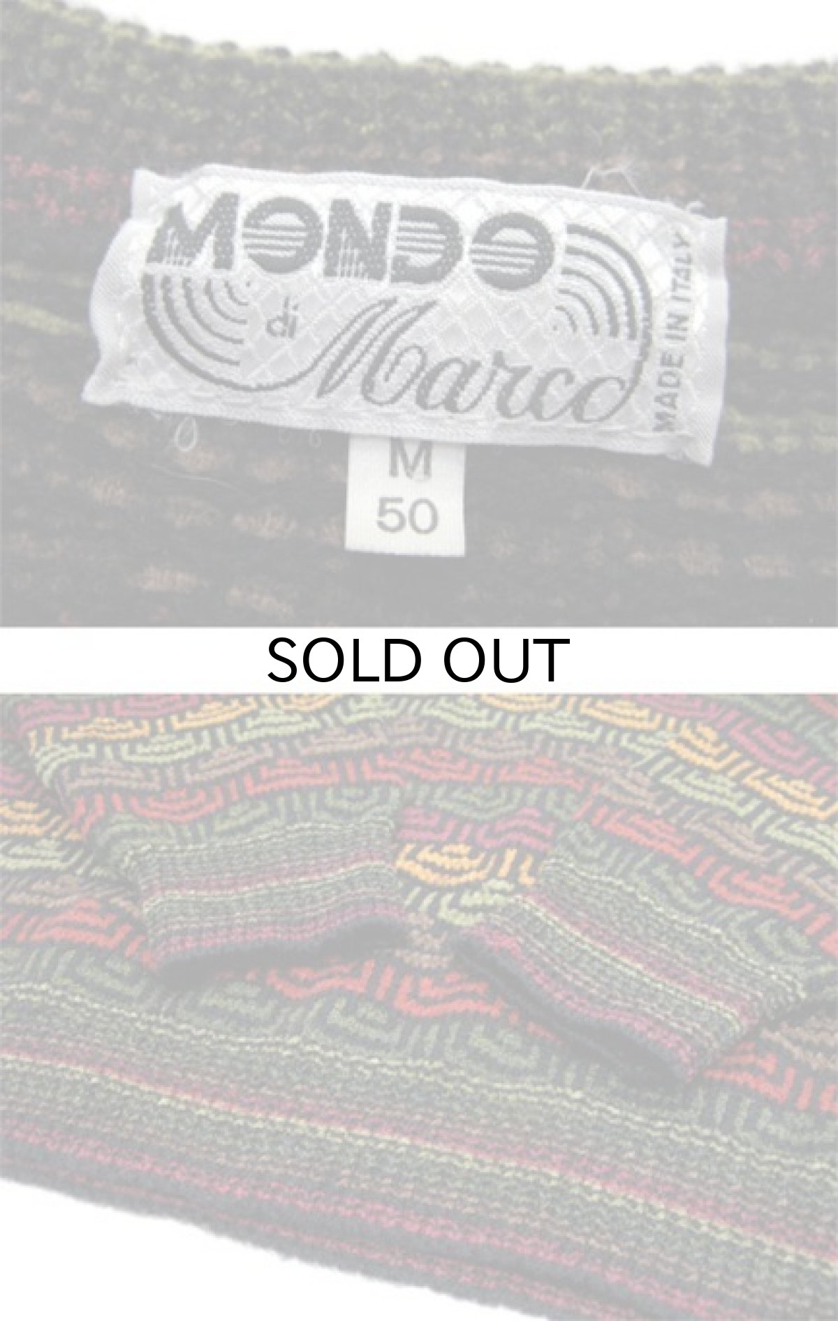 画像3: 1980's~ "MONDO" Pullover Wool Sweater　総柄　size M - L (表記 M) (3)