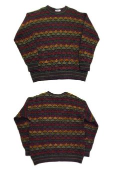 画像4: 1980's~ "MONDO" Pullover Wool Sweater　総柄　size M - L (表記 M) (4)
