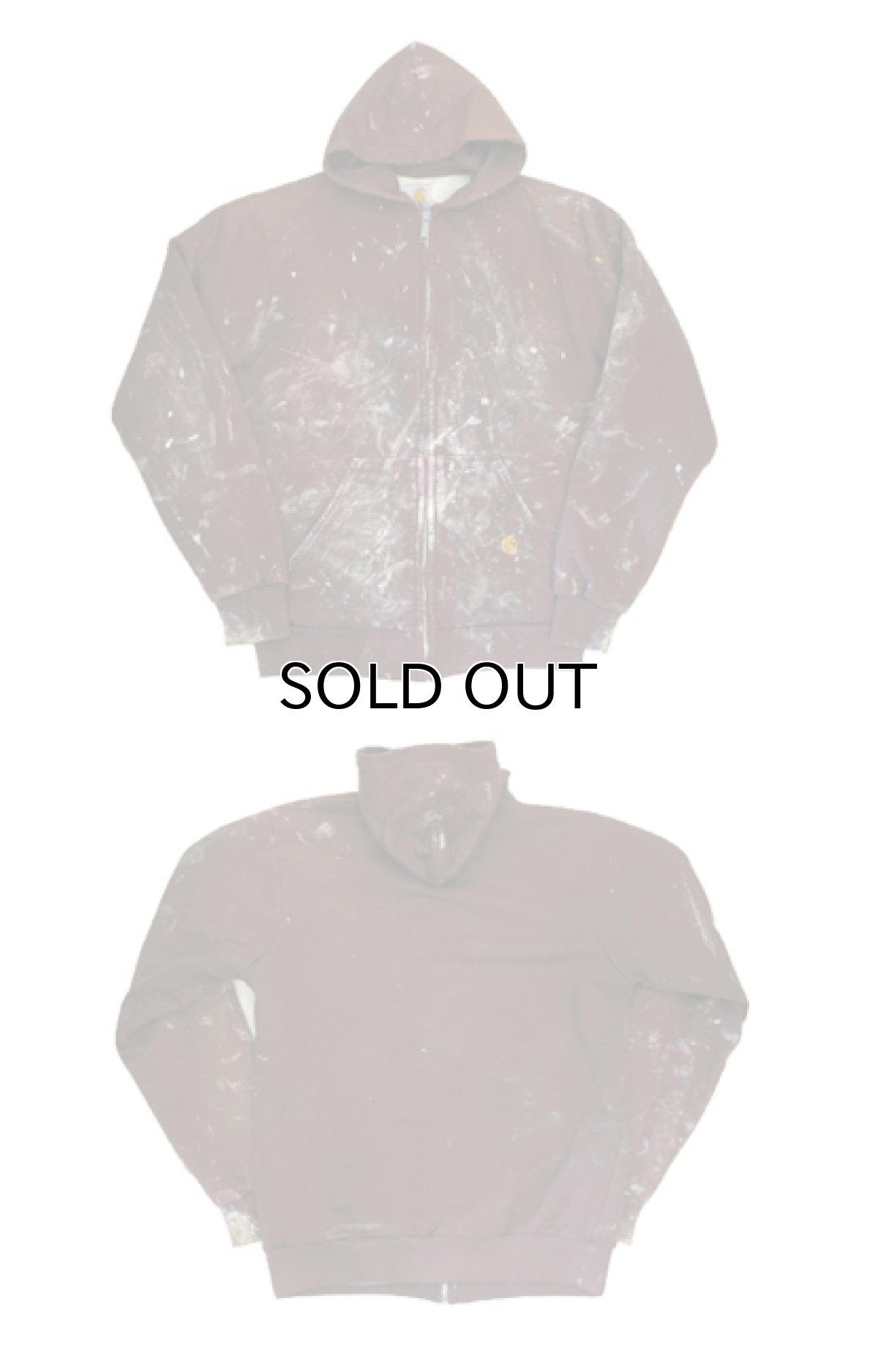 画像5: Carhartt Painted Zip Up Sweat Parka with Thermal BROWN size L (表記 不明)   (5)