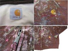 画像4: Carhartt Painted Zip Up Sweat Parka with Thermal　BROWN　size L (表記 不明)　　 (4)
