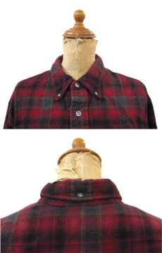 画像3: 1950's~ "Pendleton" Buttondown L/S Wool Shirts　Red / Black　size M - L (表記 L) (3)