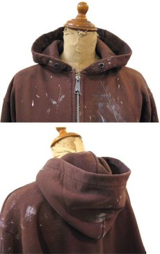 画像3: Carhartt Painted Zip Up Sweat Parka with Thermal　BROWN　size L (表記 不明)　　 (3)