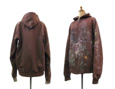 画像2: Carhartt Painted Zip Up Sweat Parka with Thermal　BROWN　size L (表記 不明)　　 (2)