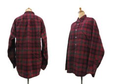 画像2: 1950's~ "Pendleton" Buttondown L/S Wool Shirts　Red / Black　size M - L (表記 L) (2)
